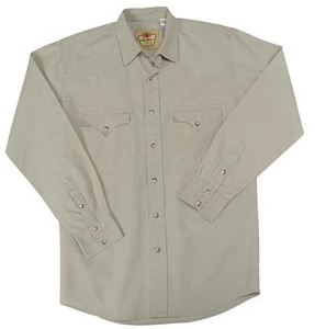Larry Mahan® L/S Khaki Twill Western Shirt
