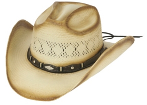 Cavenders® Shantung Vent Straw Cowboy Hat