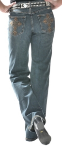 Lawman® Raven Slim Fit Medival Cross Jean