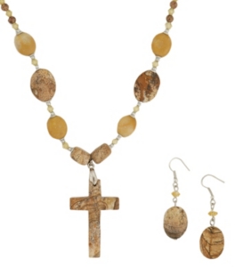 M&F Western Products� Marble Cross Stone Jewelry Set