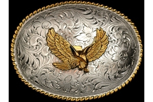 M&F Western Products® Eagle Two tone Oval Buckle