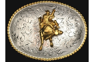 M&F Western Products® Bull Rider Two Tone Oval Buckle