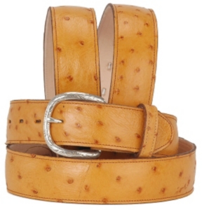 Cavender’s® Men’s Buttercup Full Quill Ostrich Belt