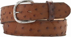 Cavender’s® Men’s Kango Tobacco Full Quill Ostrich Belt 46100205
