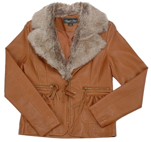 Regent Park® Ladies Faux Leather Whiskey Brown Jacket