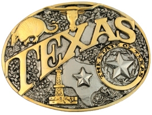 Montana Silversmiths® Brass Two Tone Texas Buckle