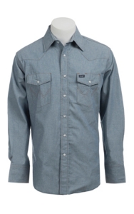 Wrangler® Chambray Long Sleeve Workshirt