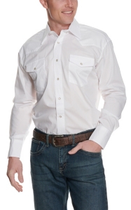 Wrangler� Long Sleeve White Western Shirt 71105WH2