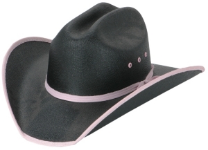 M&F® Black and Pink Kids Canvas Hat
