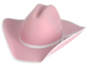 M&F® Cheyenne Kids Pink and White Felt Cowboy Hat
