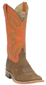 Anderson Bean® Men's Brown w/ Tangerine Top Double Welt Square Toe Western Boot