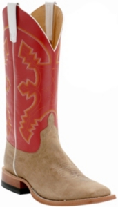 Anderson Bean® Horse Power™ Men's Brown Distressed w/ Red Goat Top Square Toe Boot