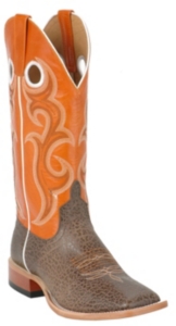 Anderson Bean® Horse Power™ Mens Dark Dakota & Tangerine Square Toe Western Boots