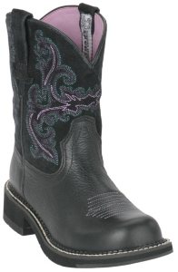 Ariat® Ladies Black Fatbaby w/ Orchid Tops