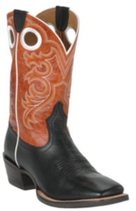 Ariat® Crossfire™ Men's Black & Bloodstone Square Toe Western Boots