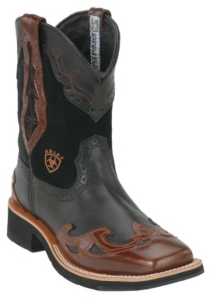 Ariat® Ladies Black Showbaby Square Toe Western Boot - Patent Top