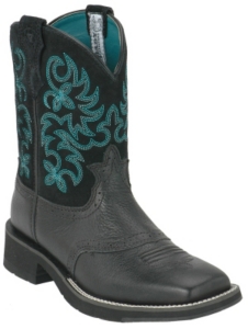 Ariat® Ladies Black Deertan Ranchbaby Western Boot