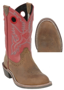 Ariat® Youth Distressed Brown Roughstock Cowboy Boot