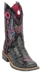 Ariat� Ladies Black Anteater Print w/Black Top Rodeobaby Rocker Square Toe Wstrn Boot