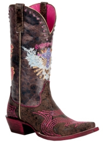 Ariat Gypsy Soule Ladies Wild Brown Pink Sassy Soule Snip Toe Western Boots