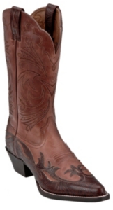 Ariat� Ladies Cognac Deertan Heritage J-Toe Tooled Wing Tip Western Boots