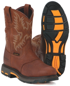 Ariat® Men's Dark Copper Workhog Pull On H2O Work Boots