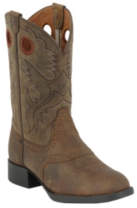 Ariat® Children's Heritage™ Stockman Boots - Distressed Brown
