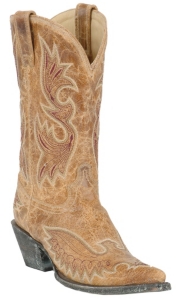Corral® Ladies Antique Tan w/Eagle Stitching Western Boots