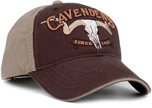 Cavenders® Brown & Tan Cotton Twill Cap