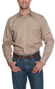 Cowboy Workwear® Khaki Long Sleeve Work Shirt