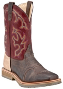 Double H® ICE Collection™ Men's Old Town Brown w/ Red Top Square Toe Western Boot