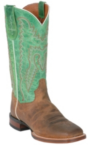 Dan Post® Cowboy Certified™ Men's Green Broad Square Toe Western Boots