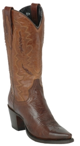 Dan Post® Ladies Chocolate Brass Goat w/ Inlay Snip Toe Western Boots
