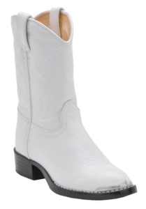 Durango® Childrens Silver Tip Western Boots - White