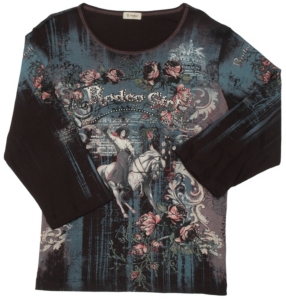 Cactus® Ladies Black Rodeo Girl Graphic Tee - Plus Size