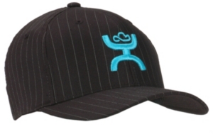 HOOey® Flash Black Pinstripe and Blue Cap
