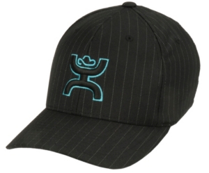 HOOey® Hammer Black Pinstripe and Blue Cap