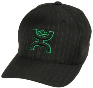 HOOey® Hammer Black Pinstripe and Green Cap
