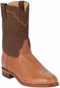 Justin® Men's Congac Vintage Smooth Ostrich Exotic Roper Boots