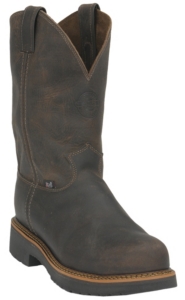 Justin® Men's 11" Rugged Chocolate J-Max™ Steel Toe Pull On Work Boot