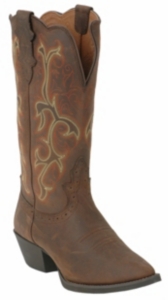 Justin® Ladies Sorrel Apache Brown Stampede Western Boots