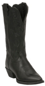 Justin® Ladies Black Deercow Stampede Collection Western Boots