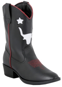 Laredo� Childrens Steer-n-Stars Western Boots - Black & White