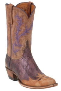 Diva by Lucchese® Ladies Violet Crackle w/Tan Top Western Boots