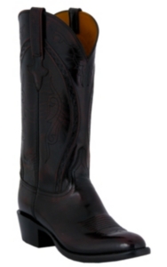 Lucchese® Classics™ Men's European Goat Exotic Western Boots - Black Cherry