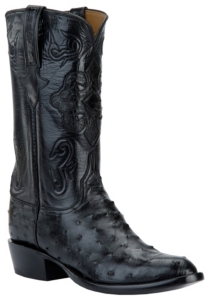 Lucchese® Classics™ Men's Black Full Quill Ostrich Exotic Western Boots