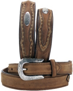Justin® "Back in the Saddle" Brown Belt with Conchos