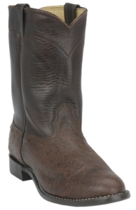 Larry Mahan� Men's Kango Tobacco Smooth Ostrich Exotic Roper Western Boot
