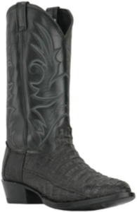 Larry Mahan® Men's 3 Piece Black Genuine Caiman Crocodile Exotic Western Boots