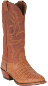 Larry Mahan� Men's Peanut Brittle Genuine Caiman Belly Exotic Western Boots